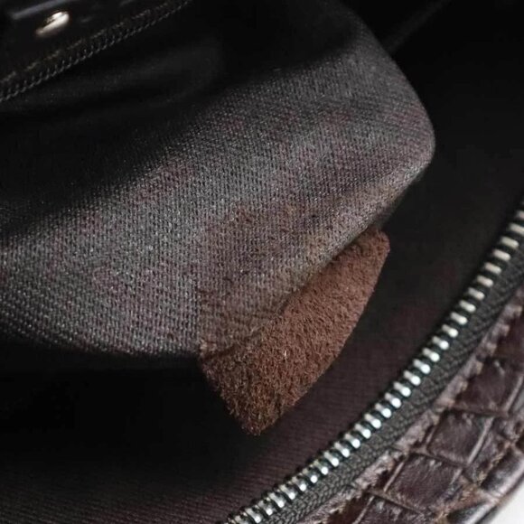 CELINE Macadam Crossbody Shoulder Bag Dark Brown Canvas/Leather - Picture 10 of 14